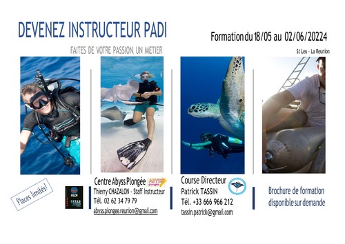 Formation Instructeur PADI 2024